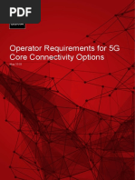 Operator Requirements For 5G Core Connectivity Options