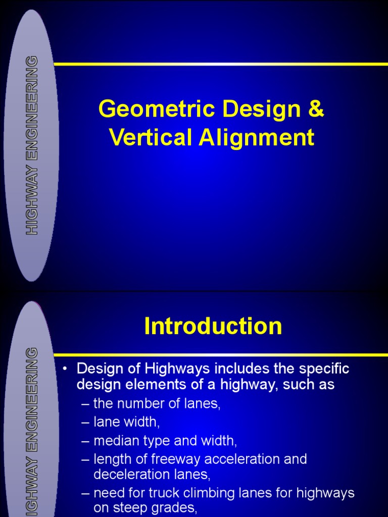 Intro To Geometric Design and Vertical Alignment | PDF | Slope ...