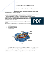 Motorul de Current Continuu Cu Excitatie Separate