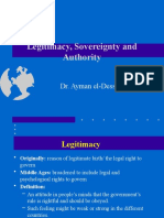 Legitimacy, Sovereignty and Authority