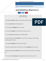 Gerunds and Infinitives Exercise 4 - ENGLISH PAGE