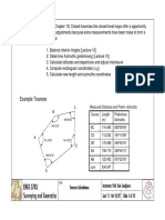 ENGI 3703 Surveying and Geomatics: Example Traverse