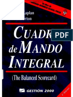 Cuadro de Mando Integral, 2da Edición - Robert S. Kaplan & David P. Norton