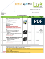 Cotiz. de EQUIPOS PARA PUNTOS DE VENTA.