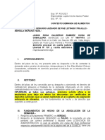 CONTESTACIÓN DE DEMANDA DE ALIMENTOS - JUANA ROSA CALDERON RAMIREZ