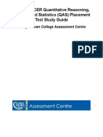 Preparation Guide For Accuplacer Quantitative Reasoning, Algebra, Statistics - June 2020