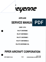 Piper Cheyenne Service Manual Aerofiche Cards