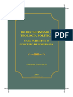 SÁ, Alexandre Franco De. Do Decisionismo A Teológia Política