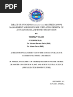 Impact of Avocado Tree Canopy Management and Honey Bee Population Density On Avocado Fruit and Honey Production