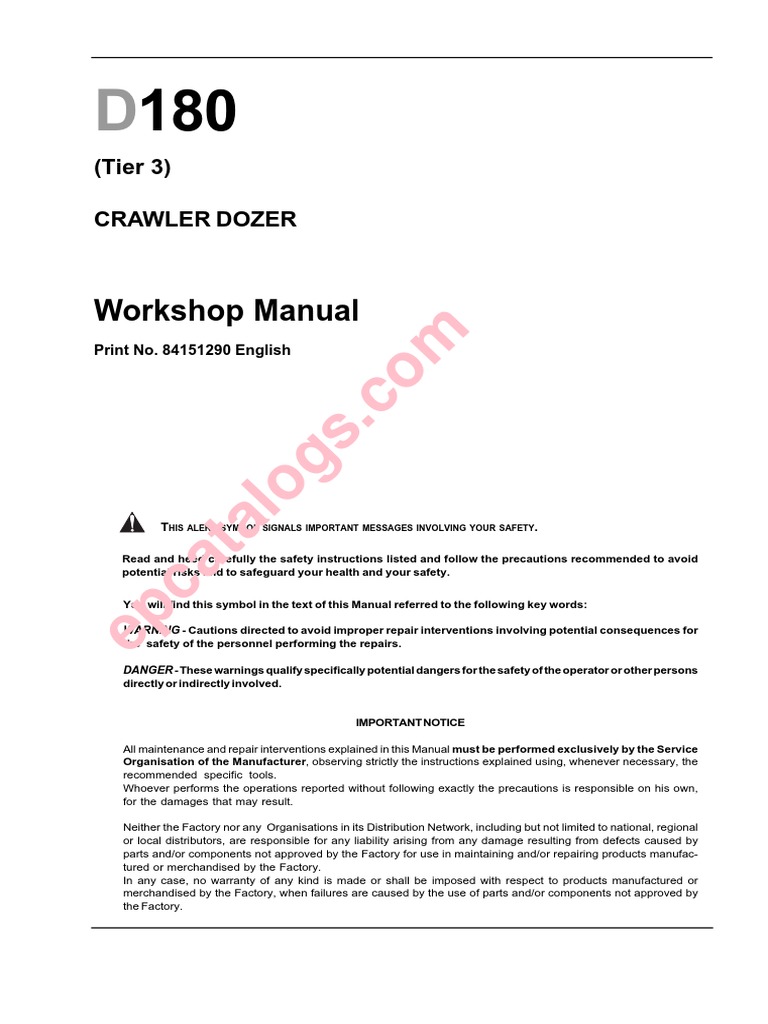 Workshop Manual: (Tier 3) Crawler Dozer | PDF | Manufactured Goods ...