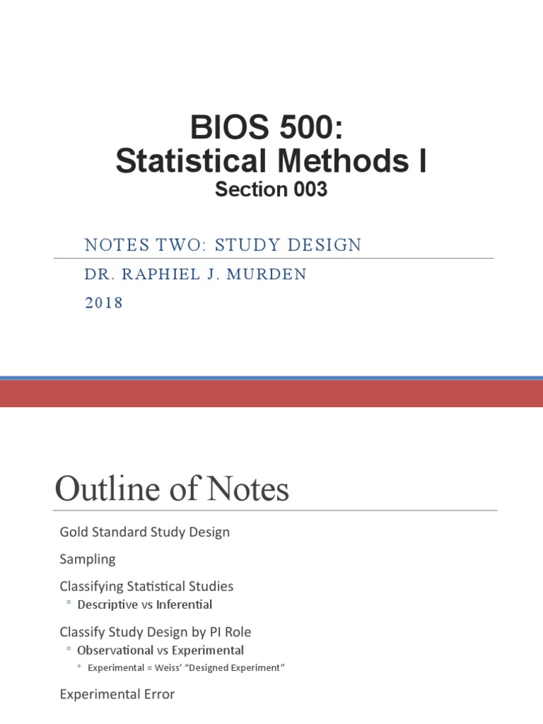 Notes 2 Study Design RJMurden 2021 | PDF | Randomized Controlled Trial ...