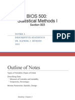 Notes 3 Descriptive Statistics RJMurden 2021