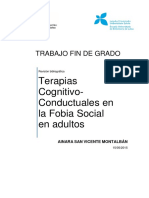 Terapias Cognitivo Conductuales en Fobia Social en adultos