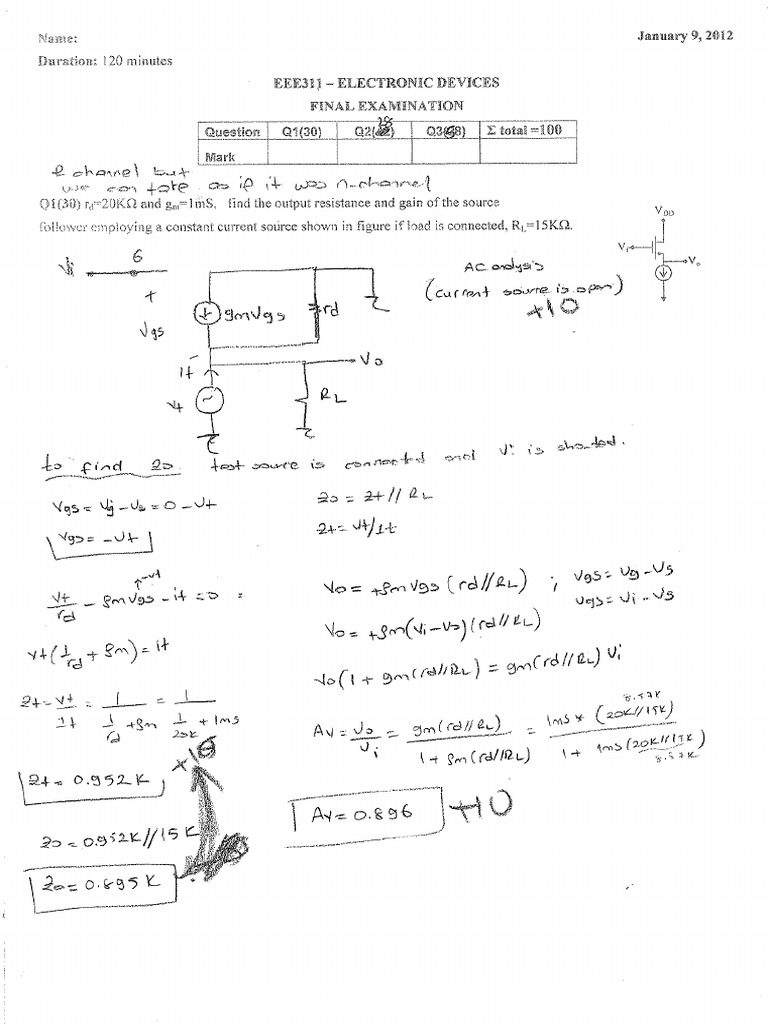 EEE 311 Finalsol | PDF