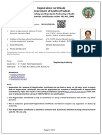 Registration Certificate Government of Andhra Pradesh