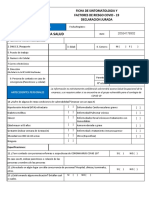 Declaración jurada de factores y sintomatologia COVID 19