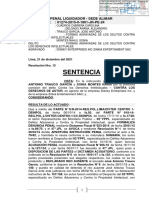 Exp. 01274-2015 Formas Agravadas de Los Delitos Contra - Sentencia Absolutoria