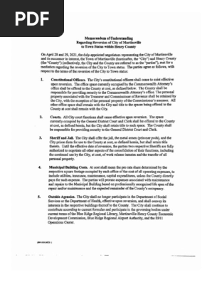 Memorandum of Understanding