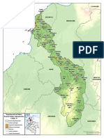 Mapa político administrativo del departamento de Bolívar con sus municipios y capitales