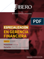 Brochure Especializacion en Gerencia Financiera Virtual Ibero