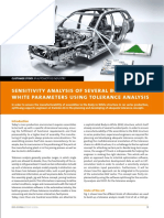 Sensitivity Analysis of Several Body-I N-WH Ite Parameters Usi NG Tolerance Analysis