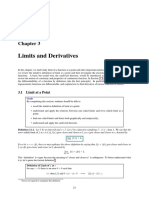 Limits and Derivatives: 3.1 Limit at A Point