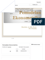 Pemodelan Ekonometrika - PPT Download