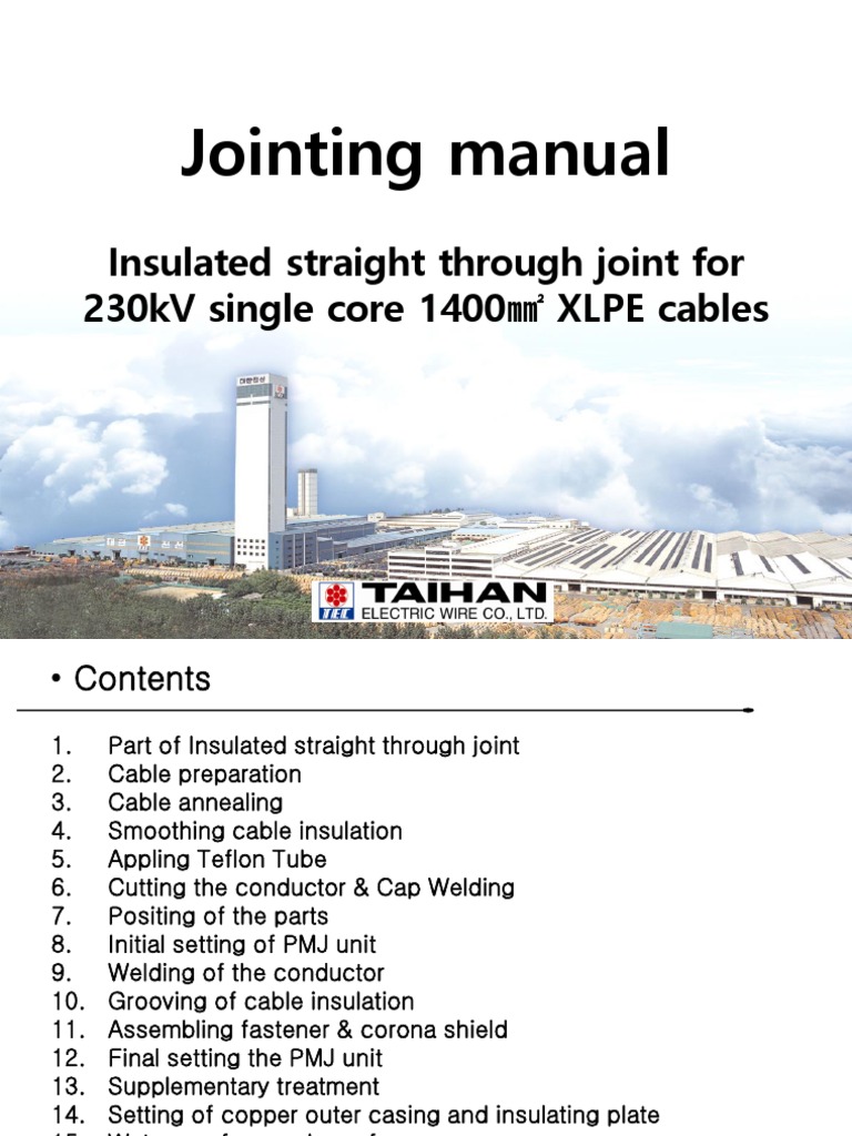 XLPE Cable Jointing Procedure Guide | PDF | Insulator (Electricity) | Wire