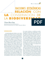 Interacciones Ecologicas y Su Relacion Con La Biodiversidad