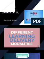 Deped Learning Delivery Modalities: Florian L. Guanio