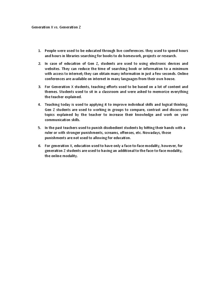 Gen X Vs Gen Z Presentation | PDF