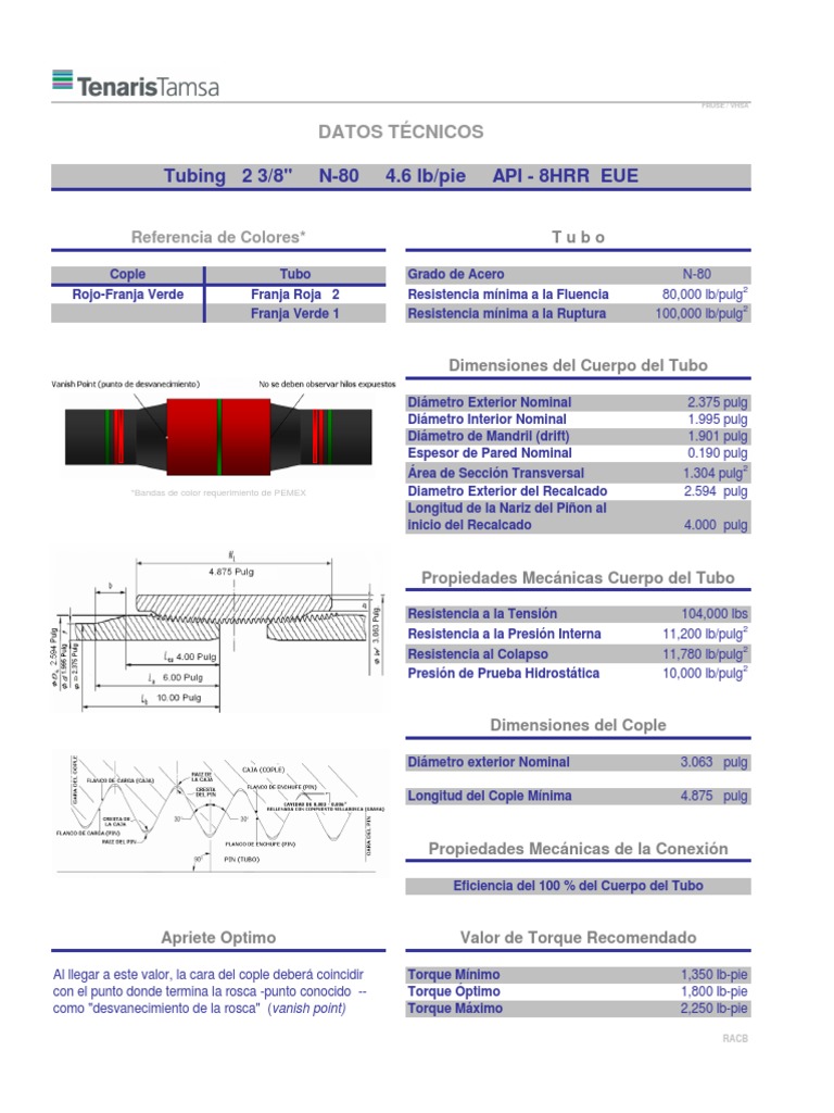 tubing-2-3-8-n-80-4-6-lb-pie-api-8hrr-eue-datos-t-cnicos