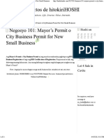 Business 101 - Mayor's Permit o Business Permit For New Small Business