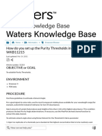 How Do You Set Up The Purity Thresholds in Empower 3 - WKB11215 - Waters