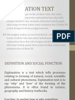 Explanation Text: 3.3 Membedakan Fungsi Sosial, Struktur Teks, Dan Unsur