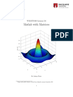 Matlab With Matrices: WMAT1010 Lesson 2.6