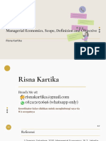 Basic Concept Managerial Economics, Scope, Definition and Objective - Risna Kartika