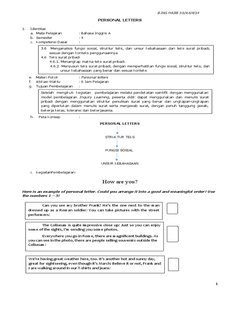 Understanding Personal Letters | PDF | Communication | Writing