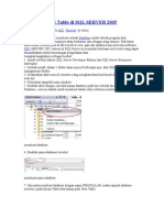 Cara Membuat Table Di SQL SERVER 2005