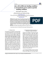 Behaviour of Solar Cell in Different Shading Condition and Calculation of Maximum Power Point at Partial Shading Condition