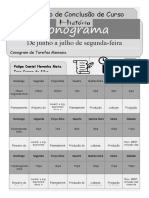 Cronograma de atividades para TCC