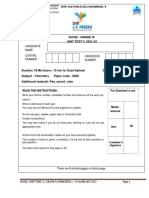 IGCSE Chemistry Unit Test