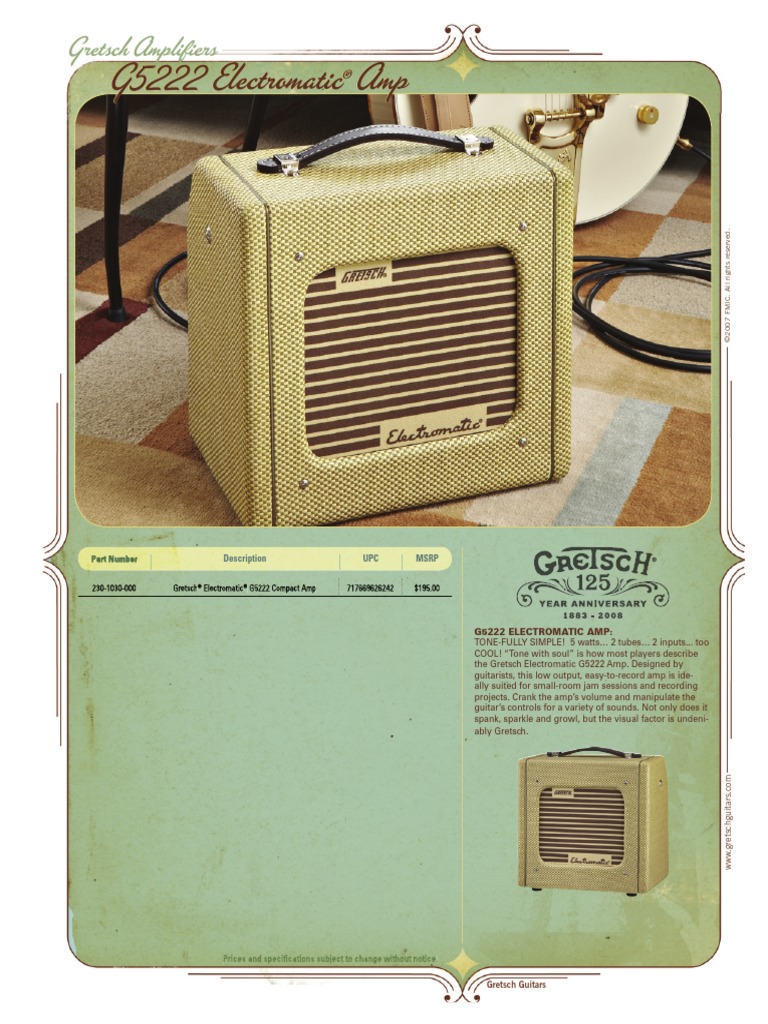 Gretsch electromatic g5222 compact amp deals