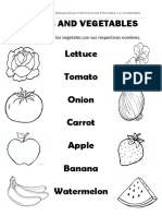 Fruits and veggies names