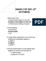 SESSION 2 OF 2021 (5 October) : B. Used To Test Engine in Test Cell