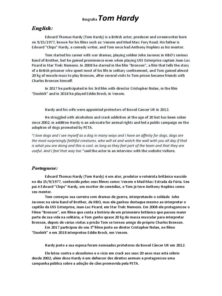 Tom Hardy | PDF