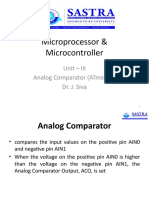 Microprocessor & Microcontroller: Unit - Iii Analog Comparator (Atmega8) Dr. J. Siva