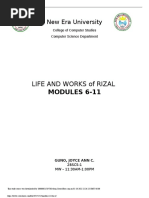 Life and Works of Rizal: New Era University