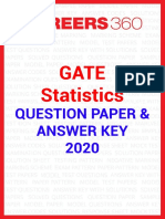 Gate Stati Sti CS: Questi ON Paper & Answer KEY 2020