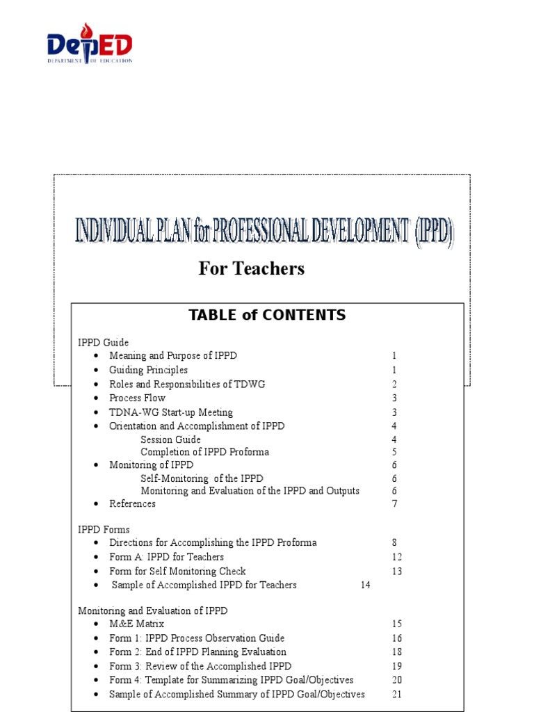 IPPD Guide for Teachers 2024 | PDF | Teachers | Learning